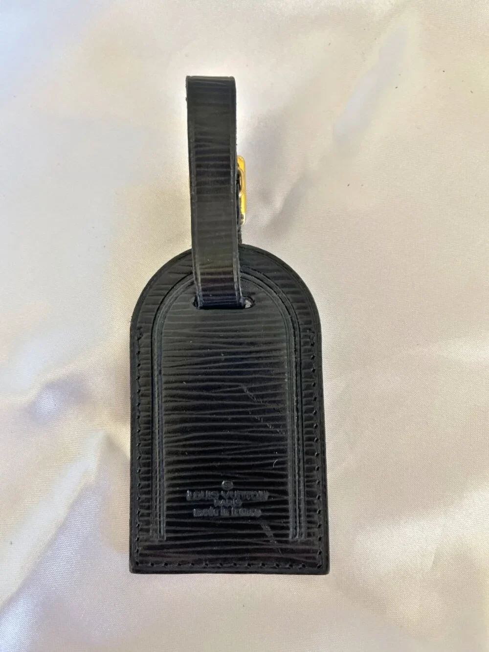 LOUIS VUITTON  Epi Luggage Tag Black EUC